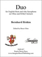 Duo for English Horn and Alto Sax or Oboe and B-flat Clarinet cover